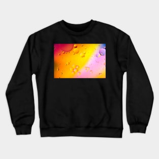 Abstract - Oil and Water on a Coloured background Crewneck Sweatshirt